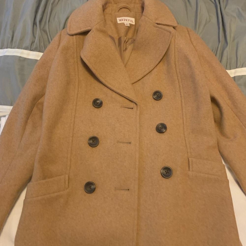 Brown Merona Peacoat Women’s Size Small